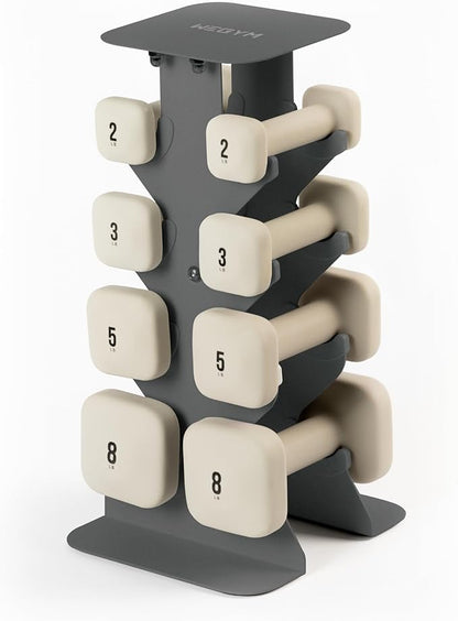 SafeGrip Dumbbells, Anti-Slip, Anti-Roll, Thick Handles, Free Weights, Square Dumbbells for Secure Workouts at Home, Weightlifting, and Personal Training