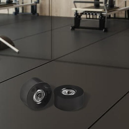 4 Pieces Fitness Trolley Seat Rail Rollers for Water Resistance Rowing Machine, Nylon Steel Cushion Moving Wheel, Row Machines Part Replacement for Home Gym Fitness Equipment