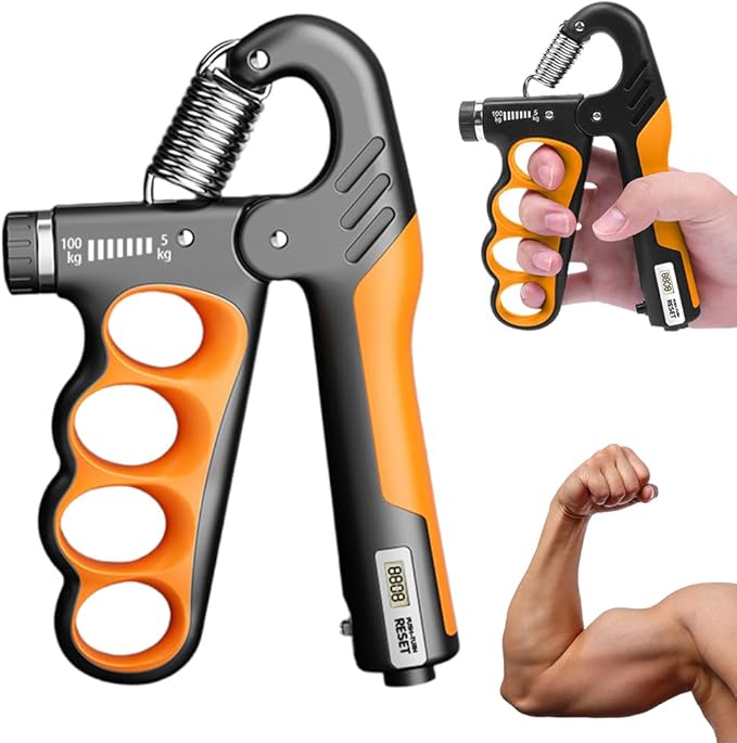 Hand Gripper Strengthener, Hand Squeezer Adjustable Resistance, Grip Strengthener Forearm Strengthener, Hand Exerciser for Muscle Building and Injury Recover, Forearm Strengthener