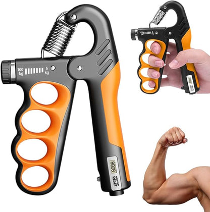 Hand Gripper Strengthener, Hand Squeezer Adjustable Resistance, Grip Strengthener Forearm Strengthener, Hand Exerciser for Muscle Building and Injury Recover, Forearm Strengthener