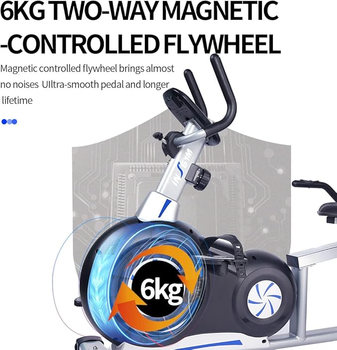 Adjustable Magnetic Indoor Cycling Bike with Tablet Mount & Comfortable Seat - 8-Level Resistance for Home Workouts