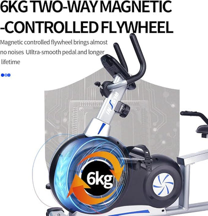 Adjustable Magnetic Indoor Cycling Bike with Tablet Mount & Comfortable Seat - 8-Level Resistance for Home Workouts