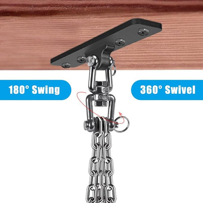 Heavy Bag Hanger, Punching Bag Ceiling Mount Hanger, 360° Rotation Hook for Boxing, MMA, Aerial Yoga, Hammock, and More, 600 LB Capacity