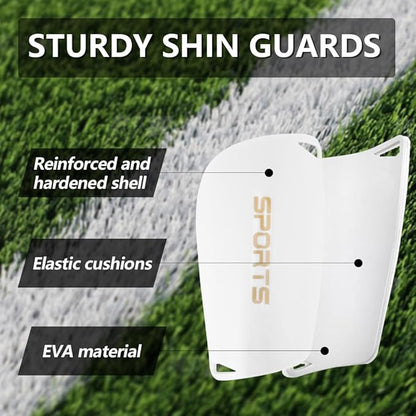 3 Pairs Mens Grip Soccer Socks, 3 Pairs Shin Sleeves with 1 Pack Shin Guards and 4 Shin Straps, Soccer Football Game Set 11 Pcs