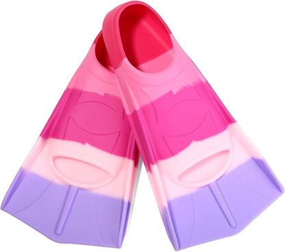 Kids Swim Fins,Short Kids Fins Youth Swimming Flippers for Lap Swimming Training for Children Girls Boys Beginners