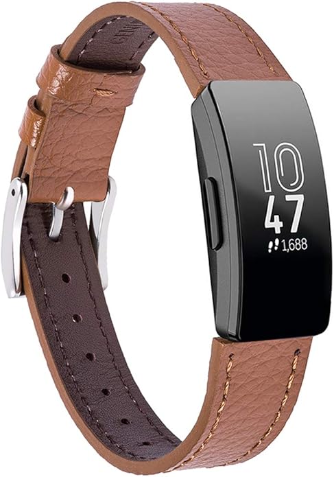 Leather Bands Compatible for Fitbit Inspire 3/2, Classic Wristbands Accessories Strap Replacement Band for Fitbit Inspire 3 Fitness Tracker Women Men