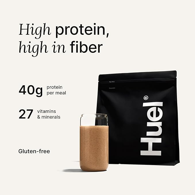 Huel Black Edition | Banana 40g Vegan Protein Powder | Nutritionally Complete Meal | 27 Vitamins and Minerals, Gluten Free | 17 Servings | Scoop not included to reduce plastic