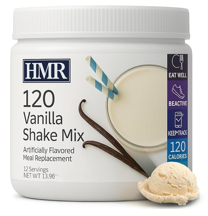 HMR 120 Vanilla Shake Meal Replacement Powder | Vanilla Shake Mix to Support Healthy Weight Loss | 12g of Protein | Nutritional Drink | Low Calorie Food | 12 Servings