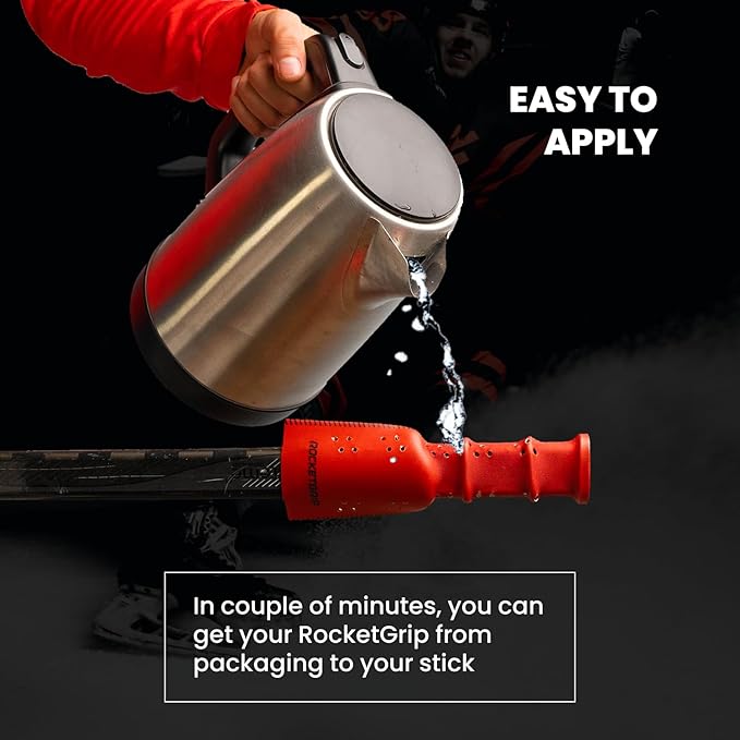 Hockey Stick Rubber Replacement Grip - Better Than Grip Tapes - Long Lasting Premium Quality Easy to Install Ice Hockey Sports Grip for Adults and Kids