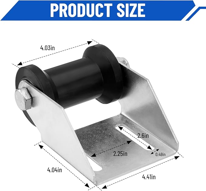 Boat Trailer Rollers with Brackets 4" Keel Roller Assembly Kit for Boat Trailer