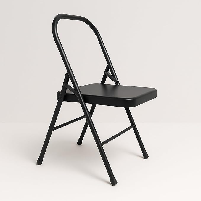 Yogikuti Yoga Chair(Standard) Backless/Folding Chair for Restorative & Iyengar Yoga Practie, Meditation/Fitness