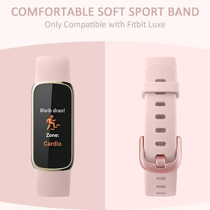 2 Pack Bands for Fitbit Luxe Bands Women Men, Soft Silicone Wristband Replacement Strap for Fitbit Luxe/Luxe Special Edition Fitness Tracker