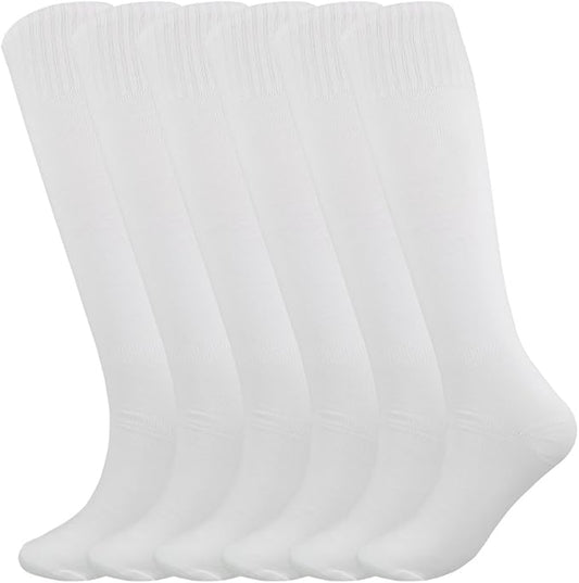 Fitliva Knee High Long Sports Socks Unisex Multicolor 3/6/12 Pairs