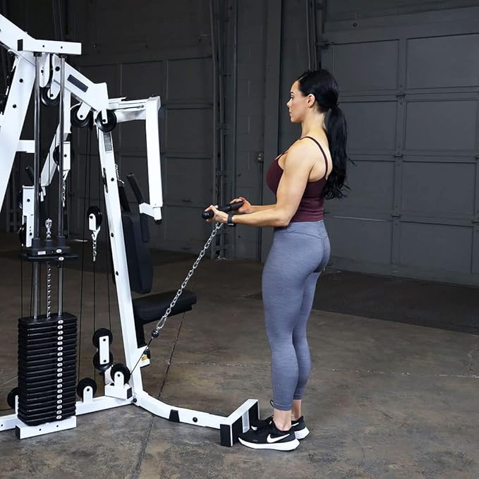 Body-Solid Multi-Station, Single Weight Stack Home Gym Machine, Arm & Leg Strength Training Functional Exercise Workout Station, 210lbs. Black Weight Stack