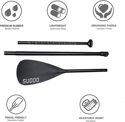 Inflatable Stand Up Paddle Board 10‘x30‘‘- Ultra-Light SUP with Backpack, Pump, Paddle, Coil Leash, 3 Fins, Repair Kit, Stable Design, Non-Slip EVA Deck for Adults & Youth