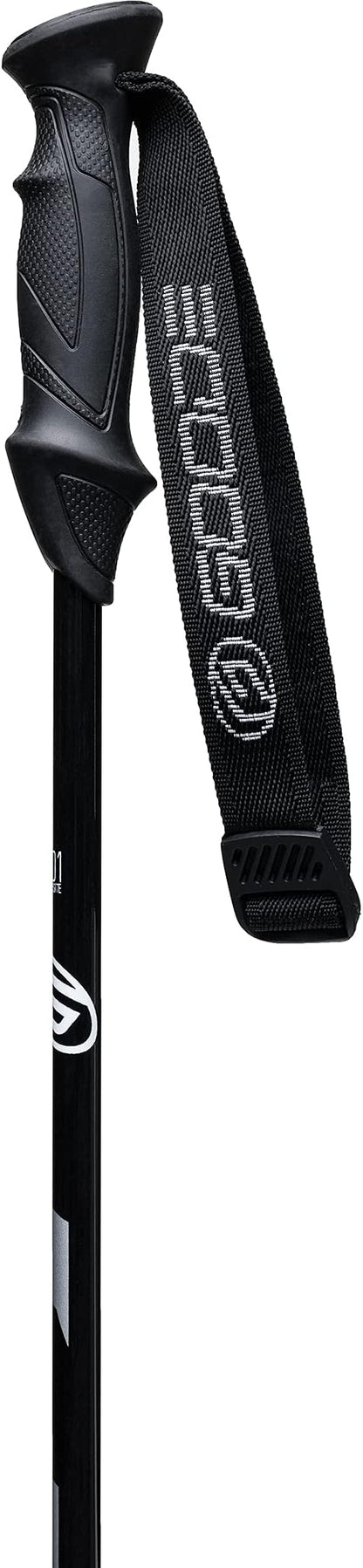 GOODE G-Max Summit Ski Poles – Lightweight & Durable Carbon Composite Downhill Ski Poles for Men & Women – Ergonomic Grip & Shock Absorbing Design – Pair