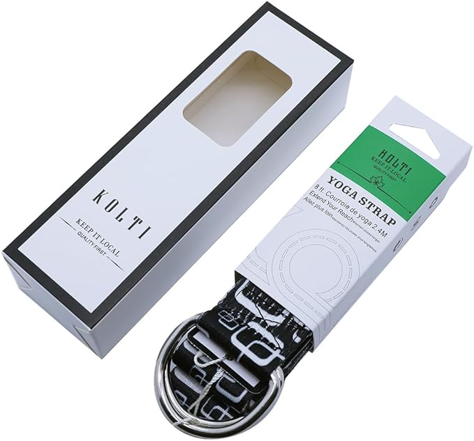 Yoga Exercise Adjustable Straps 8FT with Durable D-Ring for Pilates & Gym Workouts | Hold Poses, Stretch, Improve Flexibility & Maintain Balance