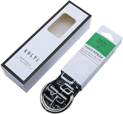 Yoga Exercise Adjustable Straps 8FT with Durable D-Ring for Pilates & Gym Workouts | Hold Poses, Stretch, Improve Flexibility & Maintain Balance