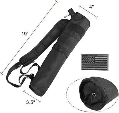 KRATARC Archery Lightweight Back Arrow Quiver Dual Use Foldable Compact Hip Arrows Bag with Molle System Hanged for Target Shooting