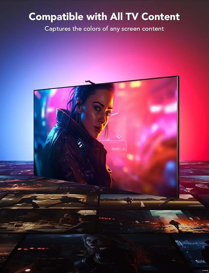 Govee Envisual TV Backlight T2 with Dual Cameras, 16.4ft RGBIC Wi-Fi LED Backlights for 75-85 inch TVs, Double Light Beads, for Home Decorations, Smart App Control, Music Sync