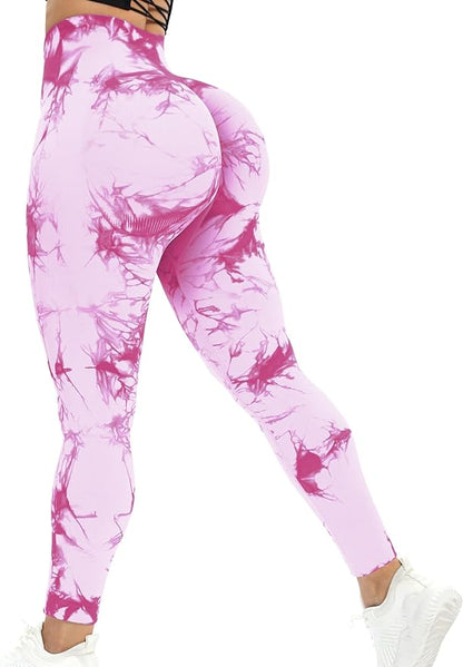 DIBAOLONG Womens High Waist Yoga Pants Cutout Ripped Tummy Control Workout Running Yoga Skinny Leggings