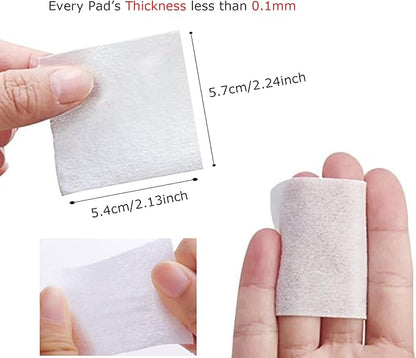1000 PCS Thin Makeup Facial Cotton Pads, Square Makeup Remover Cotton Pads, Facial Eye Lip Nail Polish Makeup Remover, Non-Woven Cotton, Lint Free