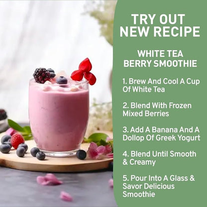 HANDPICK, Organic White Tea - 100 Tea Bags | USDA Organic, 100% Pure White Tea | Mild & Smooth | Packed in Eco-friendly Tea Bags