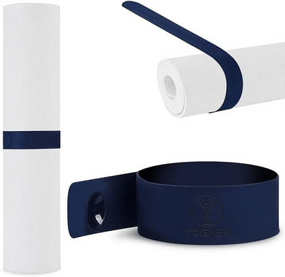 25" Yoga Mat Strap | Slap Band Holder for Carrying and Storage Mats | Rolled Scrunchie Yoga Essential Accessory