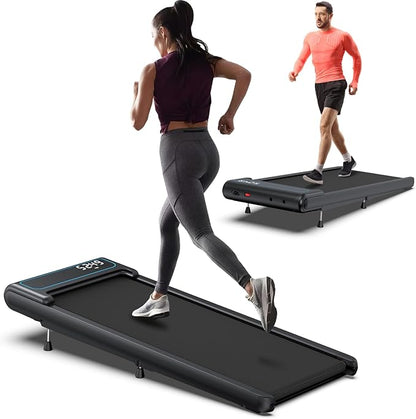 COZYINN 10% Incline Walking Pad - 2.5HP 4MPH/7.6MPH 265/340+lb Capacity Treadmills for Home, Portable Foldable Adjustable Incline Treadmill with Wide Running Area, Mute Control, Works with KINOMAP