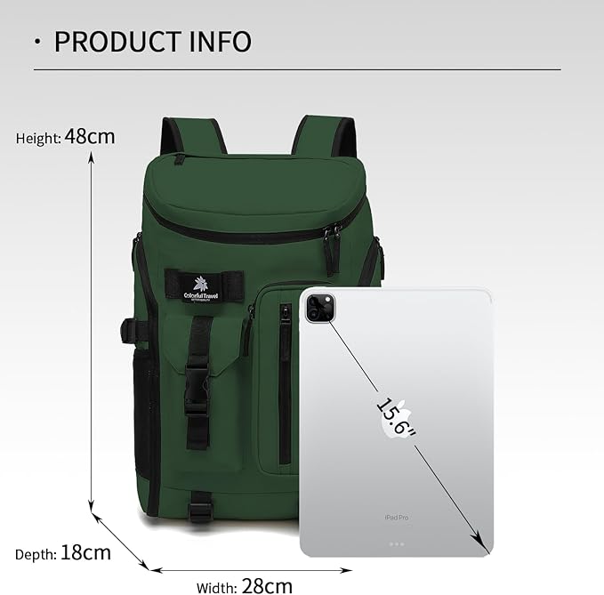 Kalesi Gym Duffle Tennis Bag Backpack 4-Way Waterproof with Shoes Compartment for travel Sport Hiking laptop (Forest green)