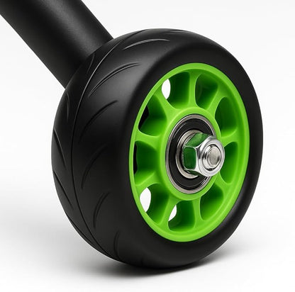 4-Wheel Ab Roller with Knee Pad – Abdominal Exercise Wheel for Core Strength Training, Stable Ab Workout Equipment for Men & Women, Non-Slip Handles, Smooth Bearings, Portable Home Gym Fitness Tool