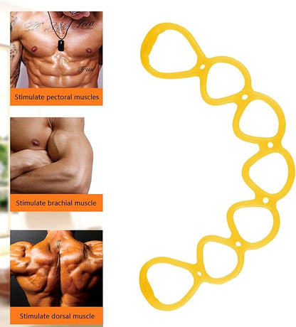 7 Ring Stretch Resistance Exercise Band, BetterJonny Workout Bands Yoga Stretching，Foot, Leg and Arm Exerciser for Home or Fitness Center Workout Walking Exercise