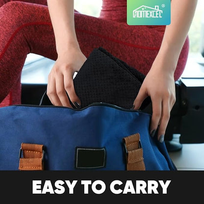 HOMEXCEL Black Gym Towels 6 Packs, (16x27 inches) Highly Absorbent Yoga Towel, Ultra Soft Hand Towels for Daily Use, Fast Drying Microfiber Workout Towels for Gym, Spa, Fitness, Camping, Hotel