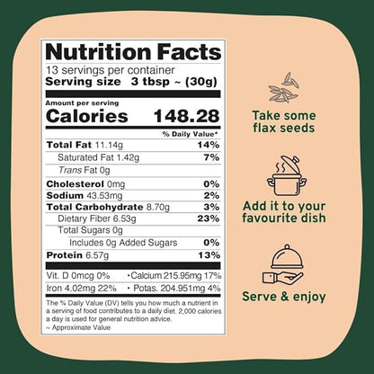 HANDPICK Flax Seed (2 lb) | Gluten Free Brown Seeds | Raw Seeds Sourced from India | Grinds easily, Gels perfectly | Resealable Zip Lock Pouch