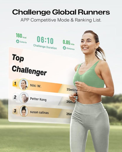 UREVO Strol 2E Smart 2-in-1 Folding Treadmill, Compact Walking Pad with Safety Handle, Plug and Play, Dual LED Display, Workout APP, Walking or Running for Home Office, Remote Included