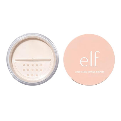 e.l.f. Halo Glow Soft Focus Setting Powder, Silky Setting Powder For Creating Soft Glow Without Shine, Smooths Pores & Lines, Light Pink