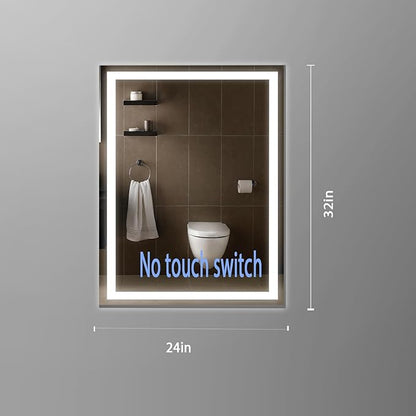 LED Bathroom Mirror with Lights for Wall Mirror 32x24In Vanity