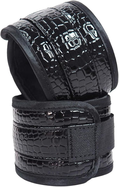 6pcs Black PU Adjustable Straps Sports Training Fitness Gear Home Yoga Set