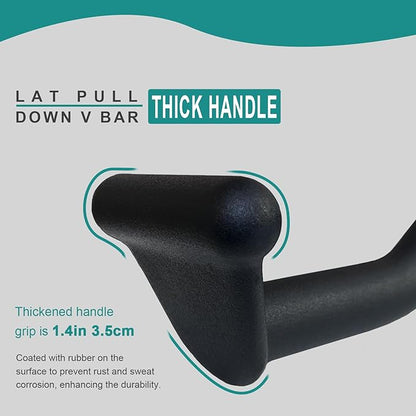 Lat Pulldown Bar - T Bar Row & Tricep Attachment for Home Gym Exercise