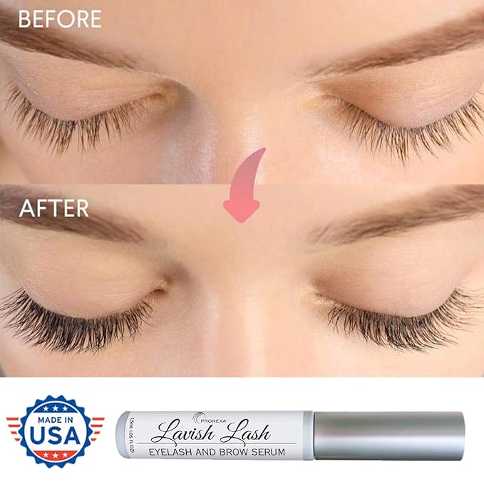 Hairgenics Lavish Lash – Eyelash Growth Enhancer & Brow Serum with Biotin & Natural Growth Peptides for Long, Thick Lashes and Eyebrows! Dermatologist Certified, Cruelty Free & Hypoallergenic.