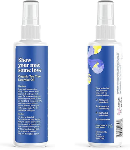 ASUTRA Yoga Mat Cleaner Spray (Fresh & Unscented), 4 fl oz - No Slippery Residue, Deep-Cleansing for Fitness Gear & Gym Equipment, Microfiber Towel Included