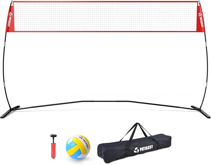 14ft Freestanding Volleyball Practice Net for Indoor or