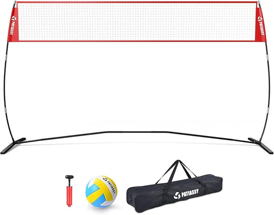 14ft Freestanding Volleyball Practice Net for Indoor or