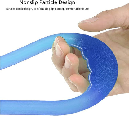 7 Ring Stretch Resistance Exercise Band, BetterJonny Workout Bands Yoga Stretching，Foot, Leg and Arm Exerciser for Home or Fitness Center Workout Walking Exercise