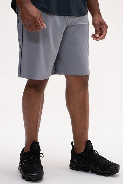 DEVOPS Men's 2-Pack Loose-Fit 10" Workout Gym Shorts with Pockets