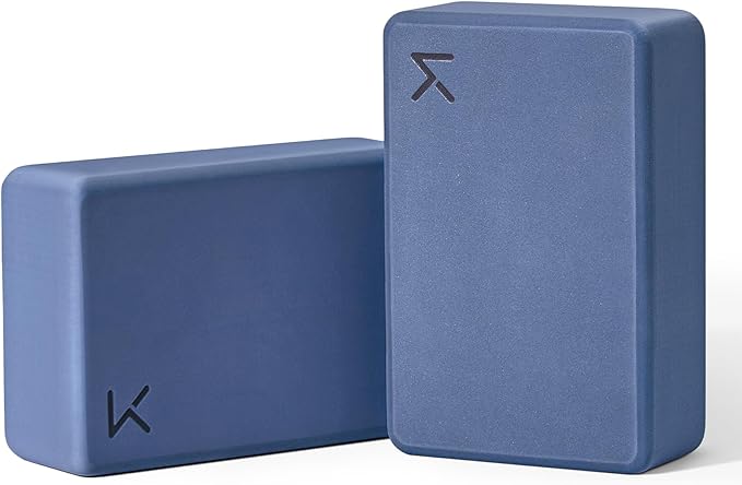 KEEP Yoga Block, High-Density EVA Foam 2 Pack Yoga Block with Non-Slip Textured Surface, Supportive, Lightweight - Ideal for Yoga, Pilates, and Stretching Exercises