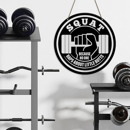 Gym Sign Decor, Home Gym Sign, Funny Gym Decorations, Workout Room Fitness Room Decor Gym Sign Decoration, Gym Bodybuilding Gift for Trainer Exercise Lover Men, Because No One