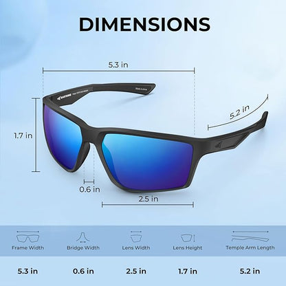 KastKing Osage Polarized Sport Sunglasses for Men and Women, Ideal for Driving Fishing Cycling Running, UV Protection