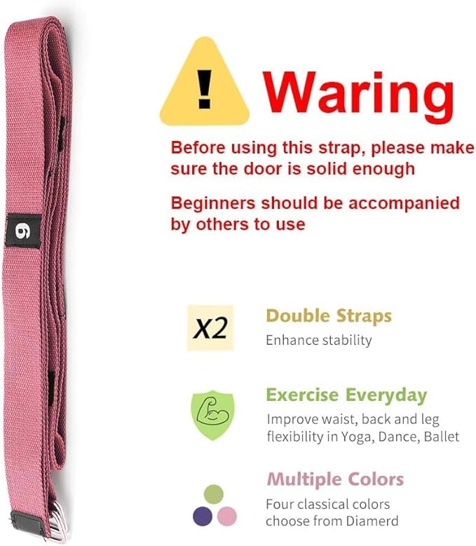 Leg Stretcher Strap, Stretching Equipment with Door Anchor Flexibility Trainer Backbend Assist for Dance Aerial Yoga Ballet Leg Stretching Exercise