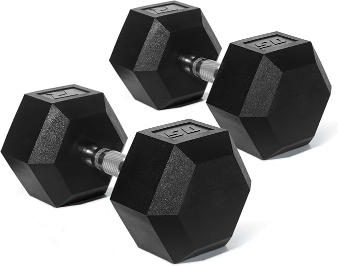RitFit 5-650 LBS PVC Encased Hex Dumbbell Sets with Optional Rack for Home Gym, Hand weight with Chrome Handle for Strength Training, Workouts
